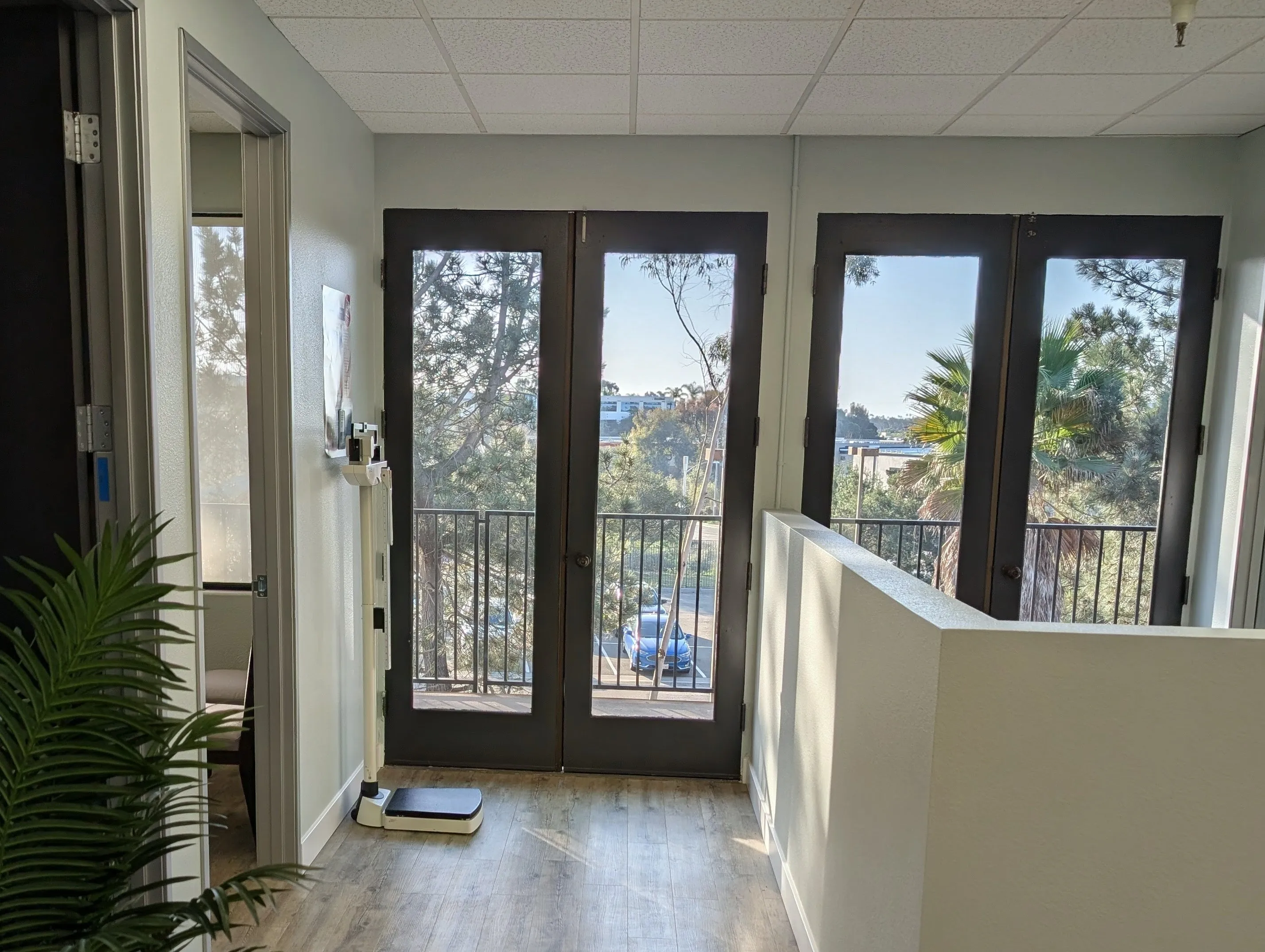 Synergy Rheumatology office entrance with natural light