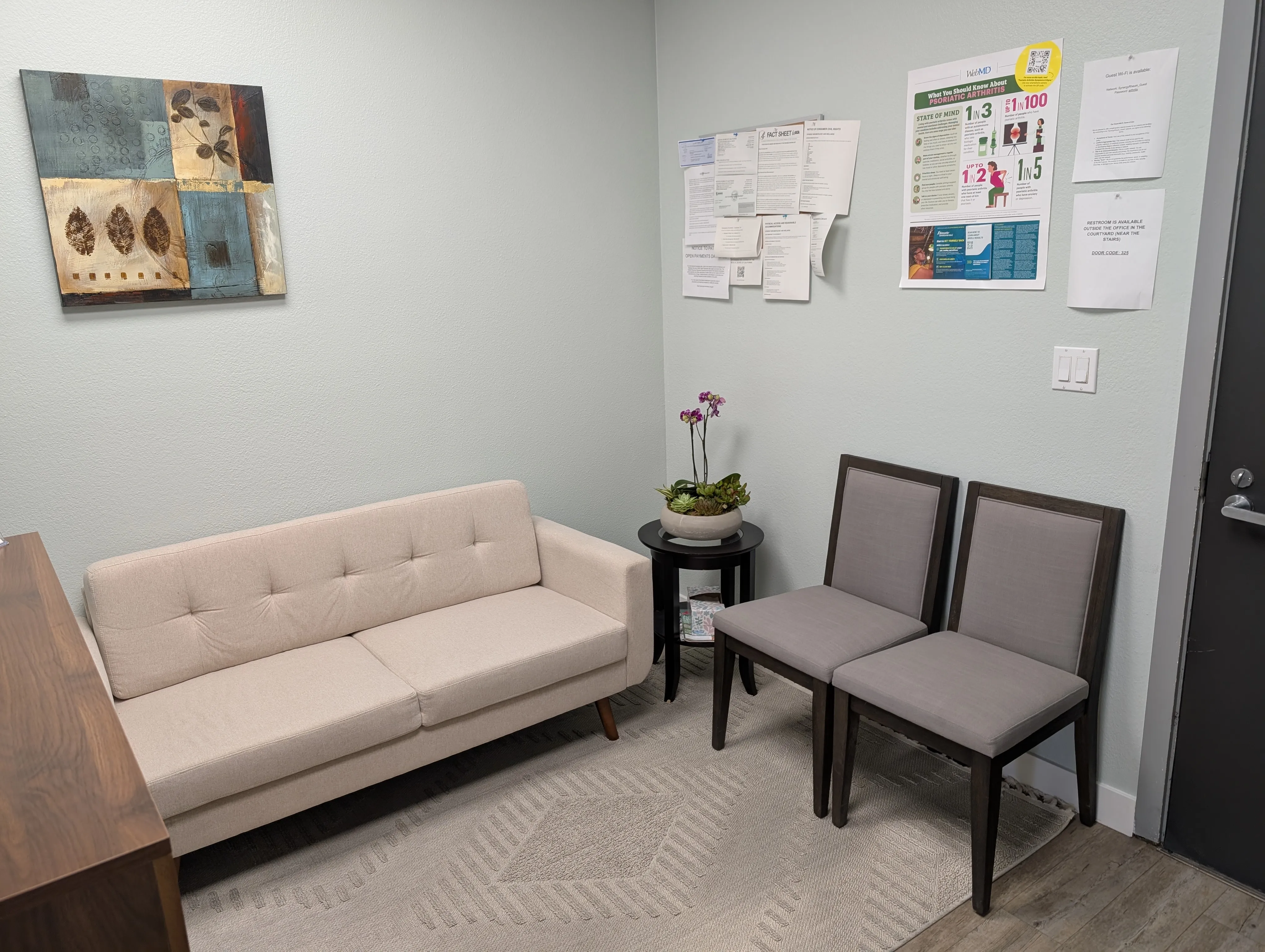 Synergy Rheumatology waiting room